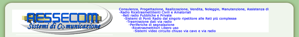 AESSECOM Sistemi di Comunicazione, Vendita e Noleggio radio; ricetrasmittenti PMR VHF UHF Civili 446MHz